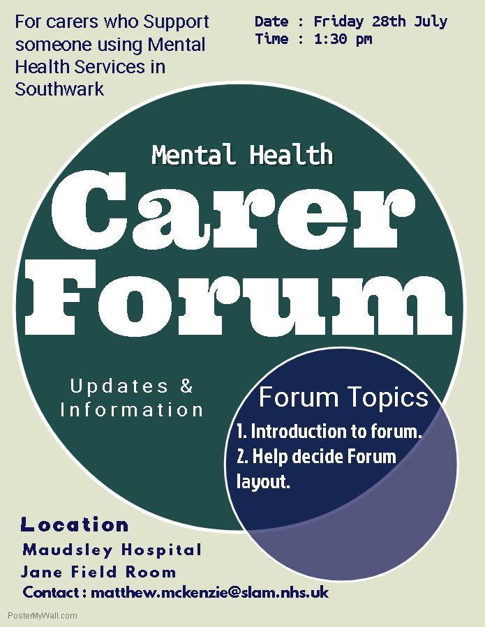 Southwark MH Carers forum