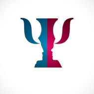 Relationship psychology concept created with man and woman heads profiles, vector logo or symbol of gender problems and conflicts in family, close relations and society. Classic style simple design.